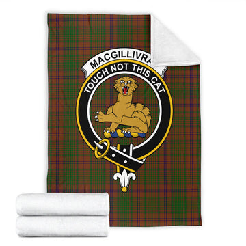 MacGillivray Hunting Tartan Blanket with Family Crest