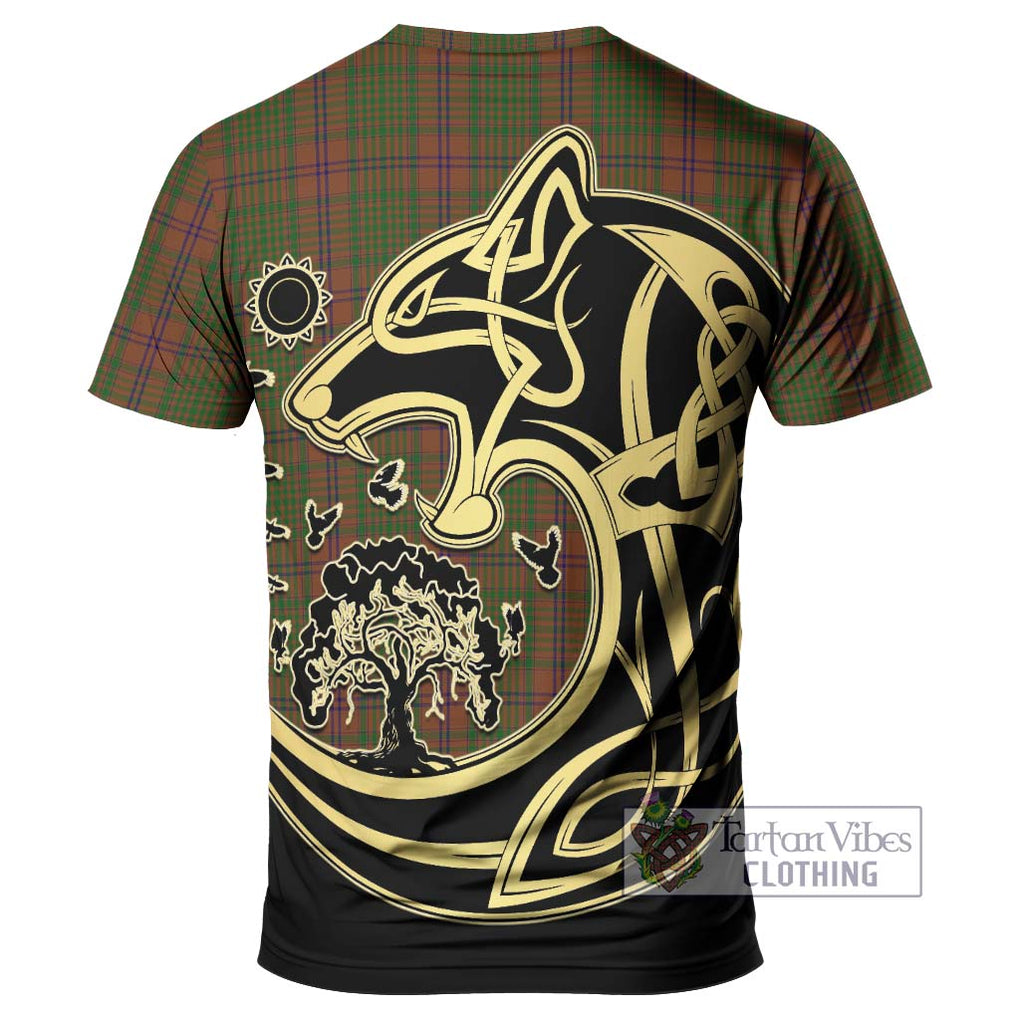 MacGillivray Hunting Tartan T-Shirt with Family Crest Celtic Wolf Style - Tartan Vibes Clothing