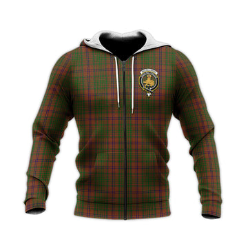 MacGillivray Hunting Tartan Knitted Hoodie with Family Crest