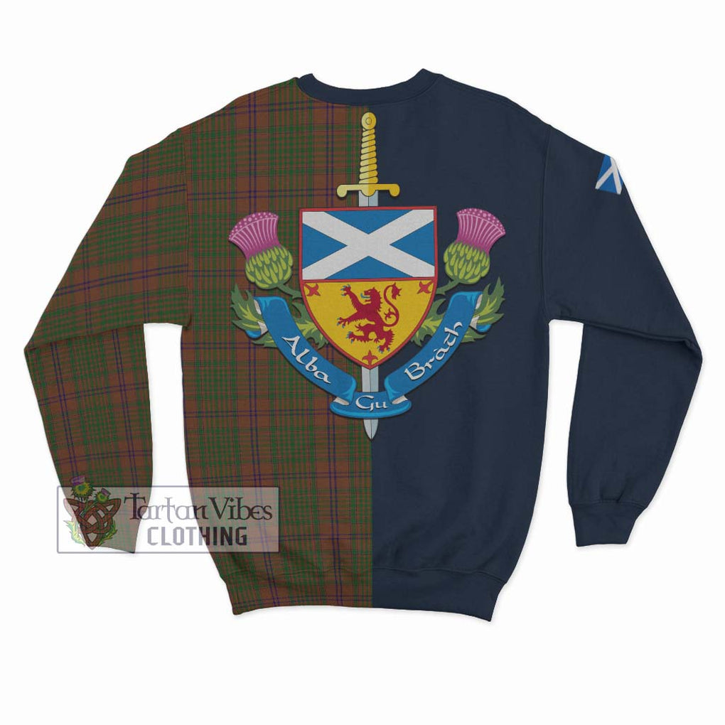 Tartan Vibes Clothing MacGillivray Hunting Tartan Sweatshirt with Scottish Lion Royal Arm Half Style