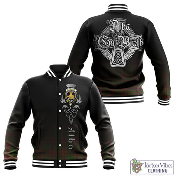 MacGillivray Hunting Tartan Baseball Jacket Featuring Alba Gu Brath Family Crest Celtic Inspired