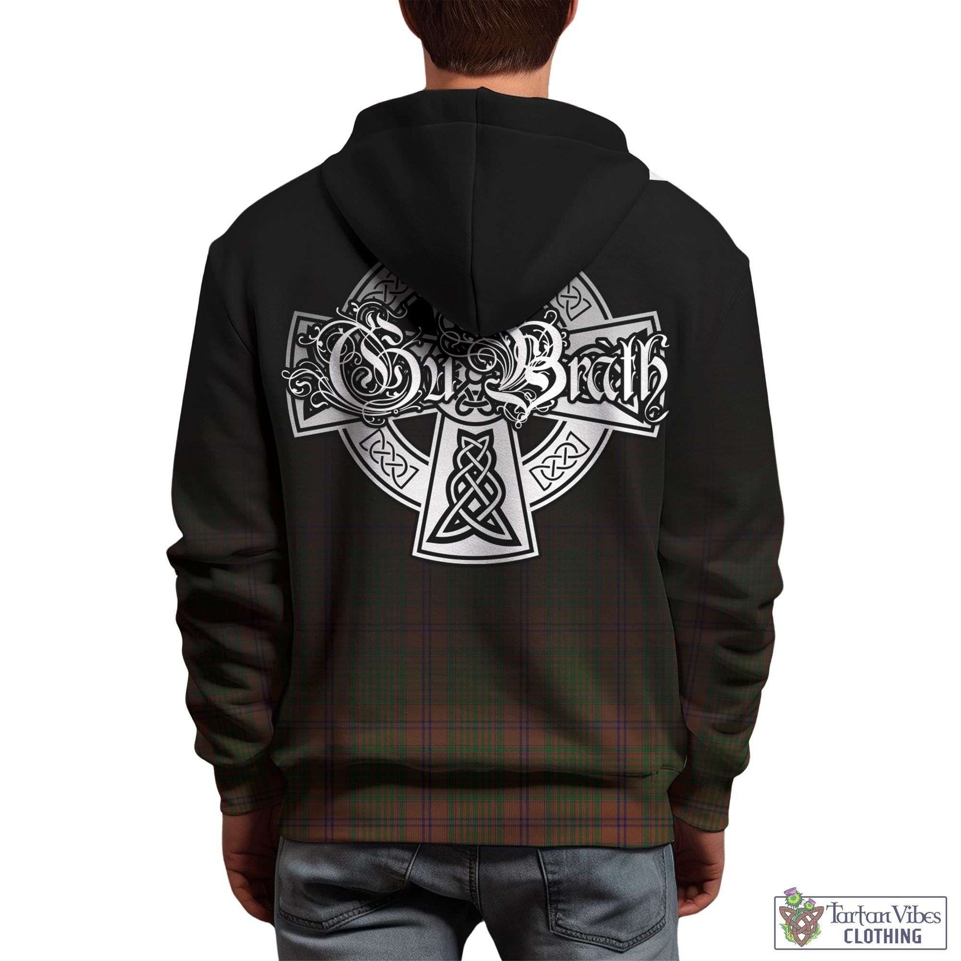 Tartan Vibes Clothing MacGillivray Hunting Tartan Hoodie Featuring Alba Gu Brath Family Crest Celtic Inspired