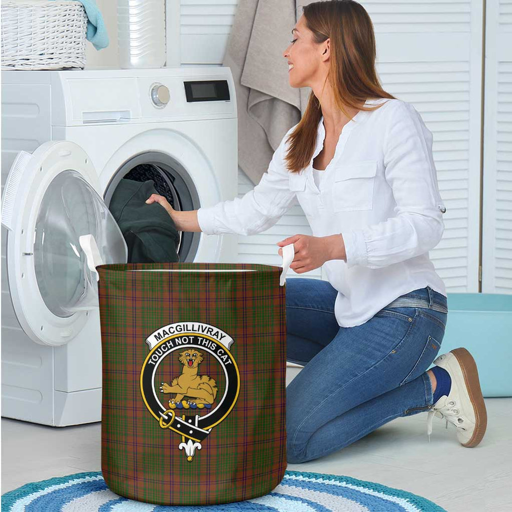 MacGillivray Hunting Tartan Laundry Basket with Family Crest - Tartanvibesclothing Shop