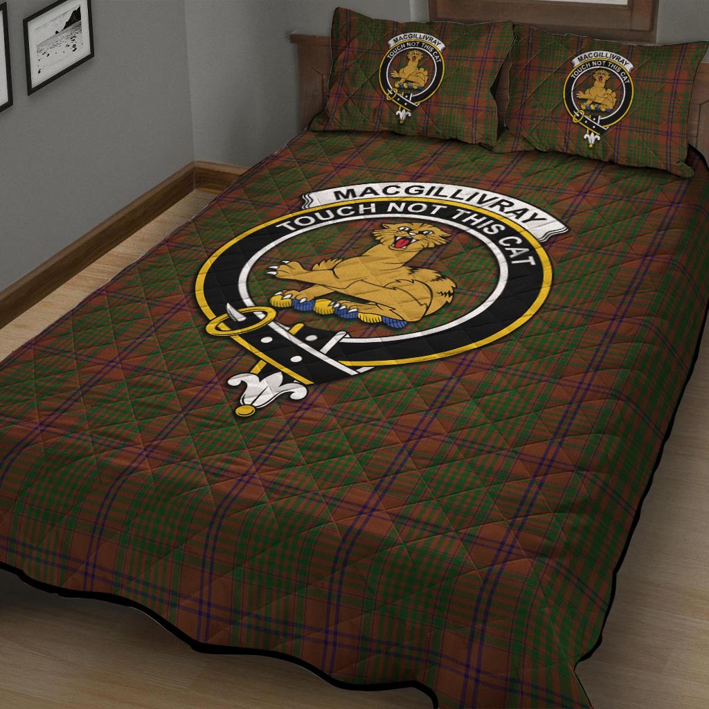 MacGillivray Hunting Tartan Quilt Bed Set with Family Crest - Tartan Vibes Clothing