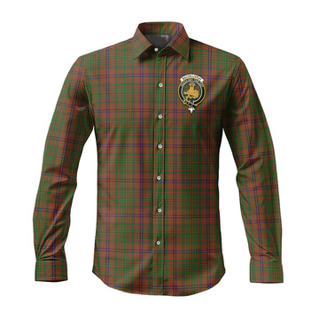 MacGillivray Hunting Tartan Long Sleeve Button Up Shirt with Family Crest