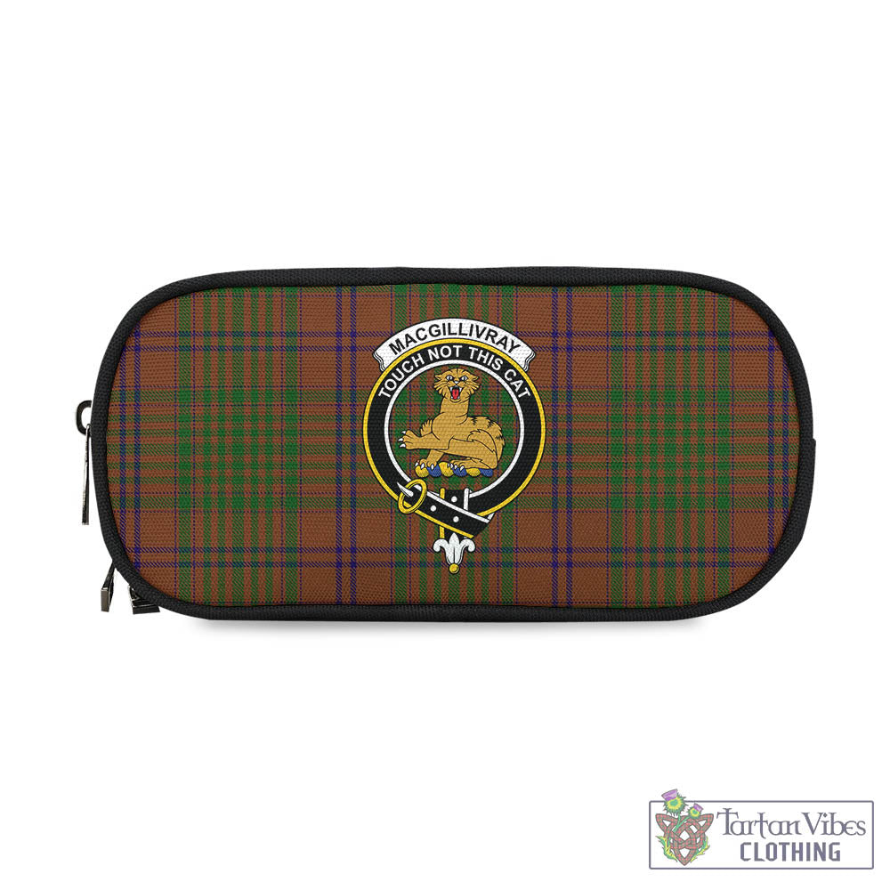 Tartan Vibes Clothing MacGillivray Hunting Tartan Pen and Pencil Case with Family Crest