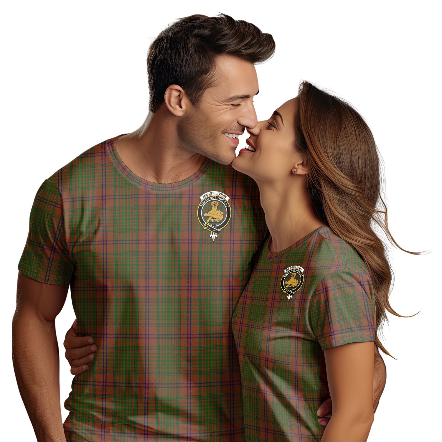 MacGillivray Hunting Tartan T-Shirt with Family Crest - Tartan Vibes Clothing