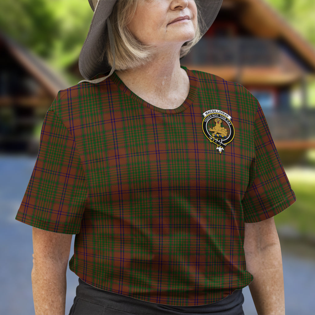 MacGillivray Hunting Tartan T-Shirt with Family Crest - Tartan Vibes Clothing