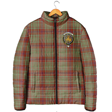 MacGillivray Hunting Ancient Tartan Padded Jacket with Family Crest