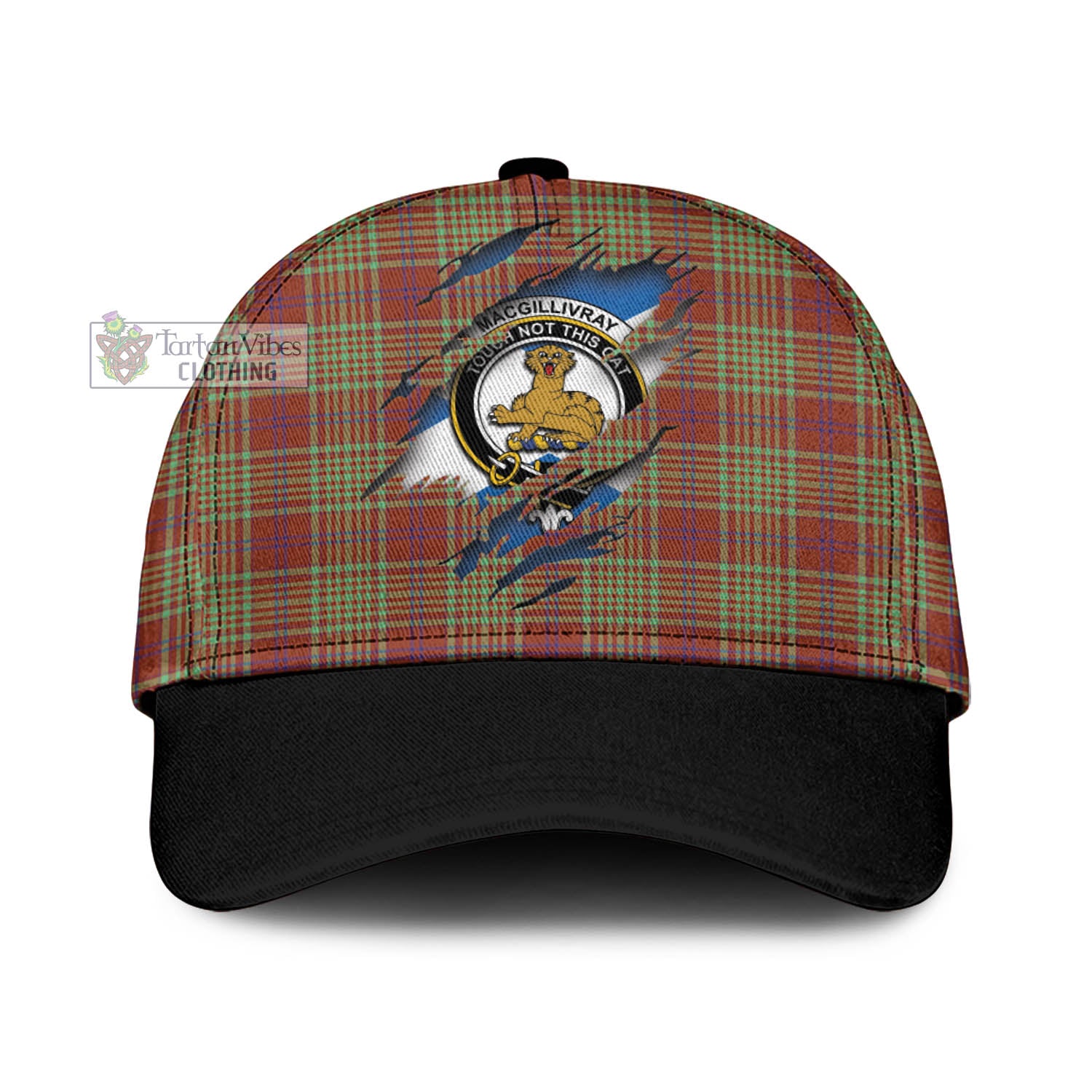 Tartan Vibes Clothing MacGillivray Hunting Ancient Tartan Classic Cap with Family Crest In Me Style