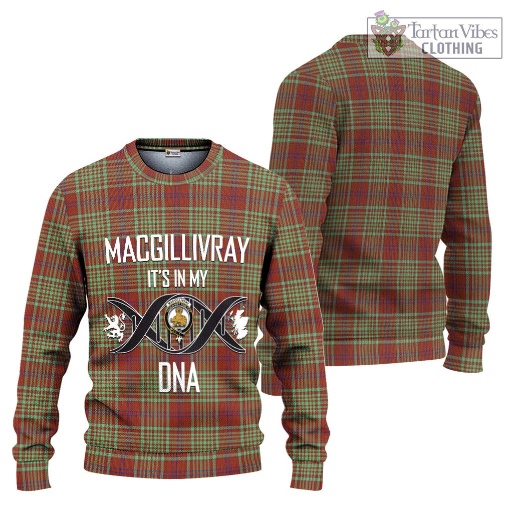 MacGillivray Hunting Ancient Tartan Knitted Sweater with Family Crest DNA In Me Style Unisex - Tartanvibesclothing Shop