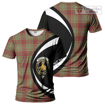 MacGillivray Hunting Ancient Tartan T-Shirt with Family Crest Circle Style