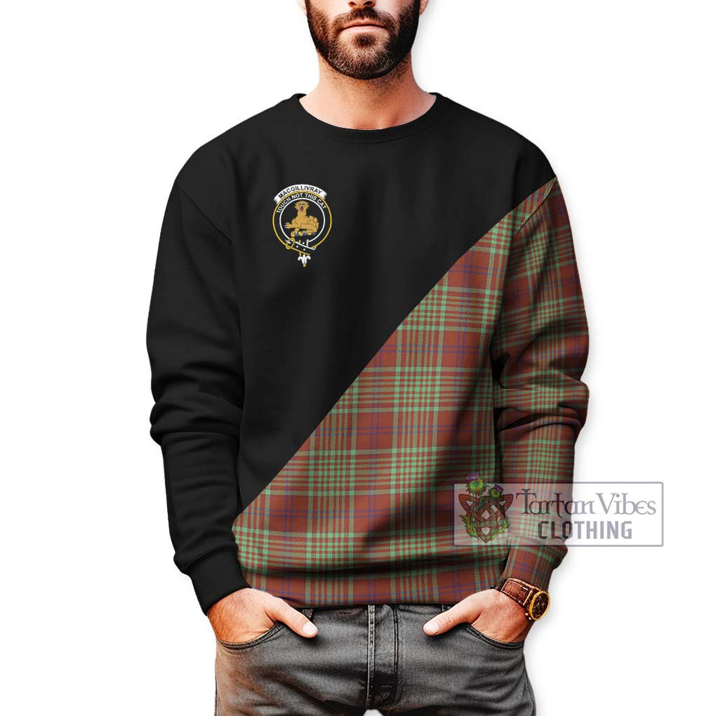 MacGillivray Hunting Ancient Tartan Sweatshirt with Family Crest and Military Logo Style Unisex - Tartanvibesclothing Shop