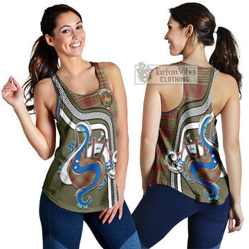 MacGillivray Hunting Ancient Tartan Women's Racerback Tanks with Epic Bagpipe Style