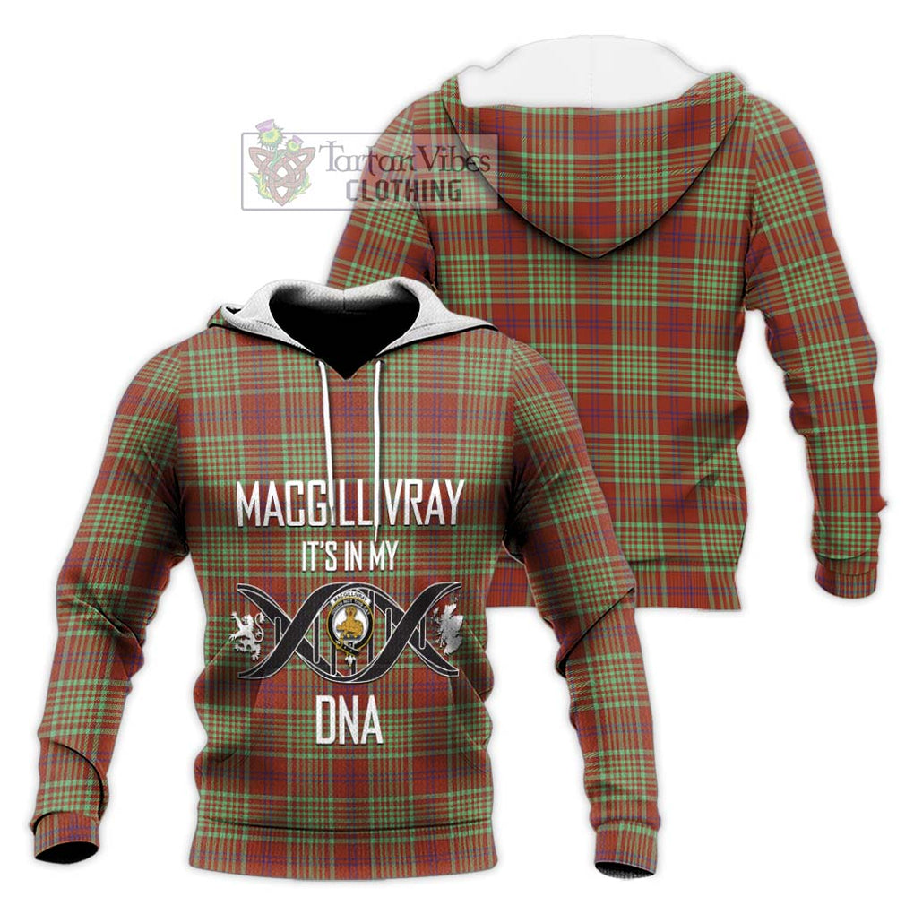 MacGillivray Hunting Ancient Tartan Knitted Hoodie with Family Crest DNA In Me Style Unisex Knitted Pullover Hoodie - Tartanvibesclothing Shop