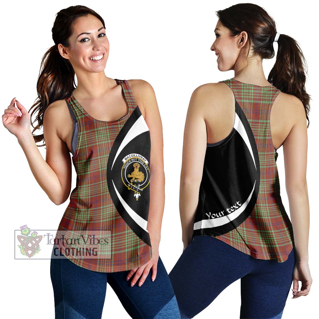 MacGillivray Hunting Ancient Tartan Women's Racerback Tanks with Family Crest Circle Style 4XL - Tartan Vibes Clothing