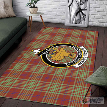 MacGillivray Hunting Ancient Tartan Area Rug with Family Crest