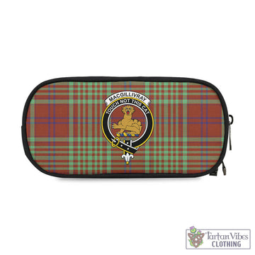 MacGillivray Hunting Ancient Tartan Pen and Pencil Case with Family Crest