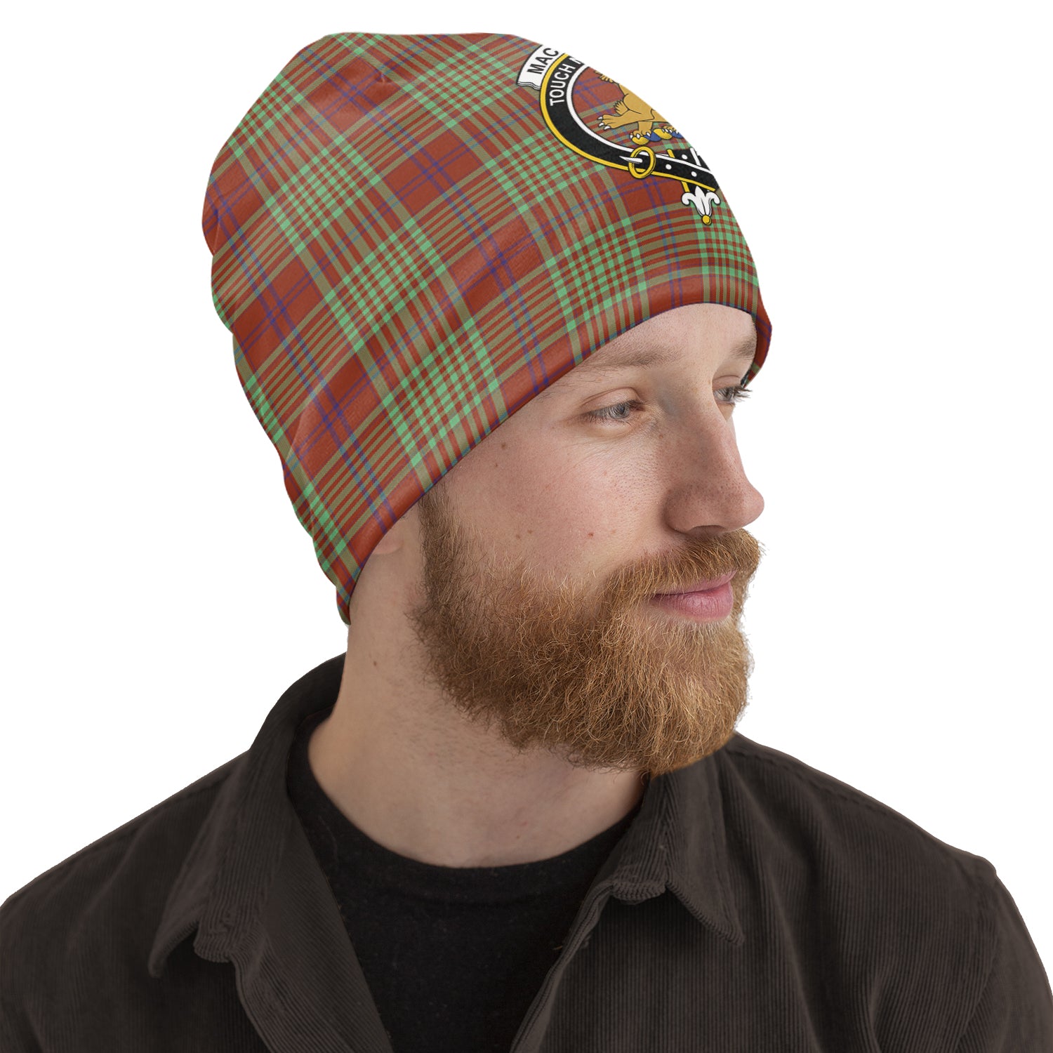 MacGillivray Hunting Ancient Tartan Beanies Hat with Family Crest One Size 10.5*10.2 inches - Tartan Vibes Clothing