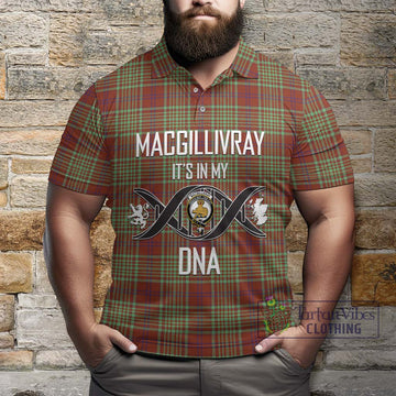 MacGillivray Hunting Ancient Tartan Polo Shirt with Family Crest DNA In Me Style