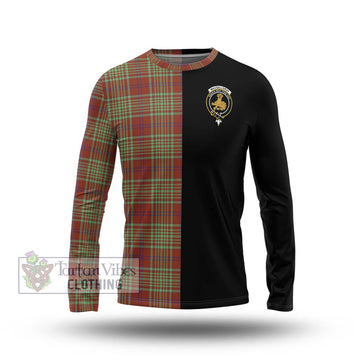 MacGillivray Hunting Ancient Tartan Long Sleeve T-Shirt with Family Crest and Half Of Me Style