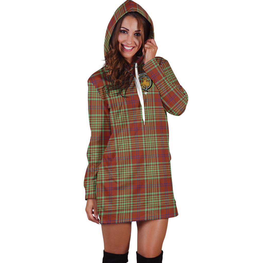 MacGillivray Hunting Ancient Tartan Hoodie Dress with Family Crest - Tartan Vibes Clothing