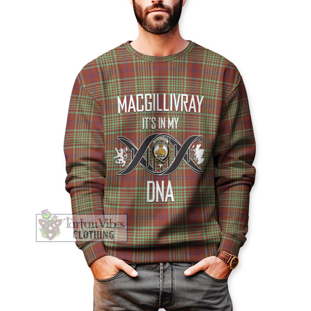 MacGillivray Hunting Ancient Tartan Sweatshirt with Family Crest DNA In Me Style Unisex - Tartanvibesclothing Shop