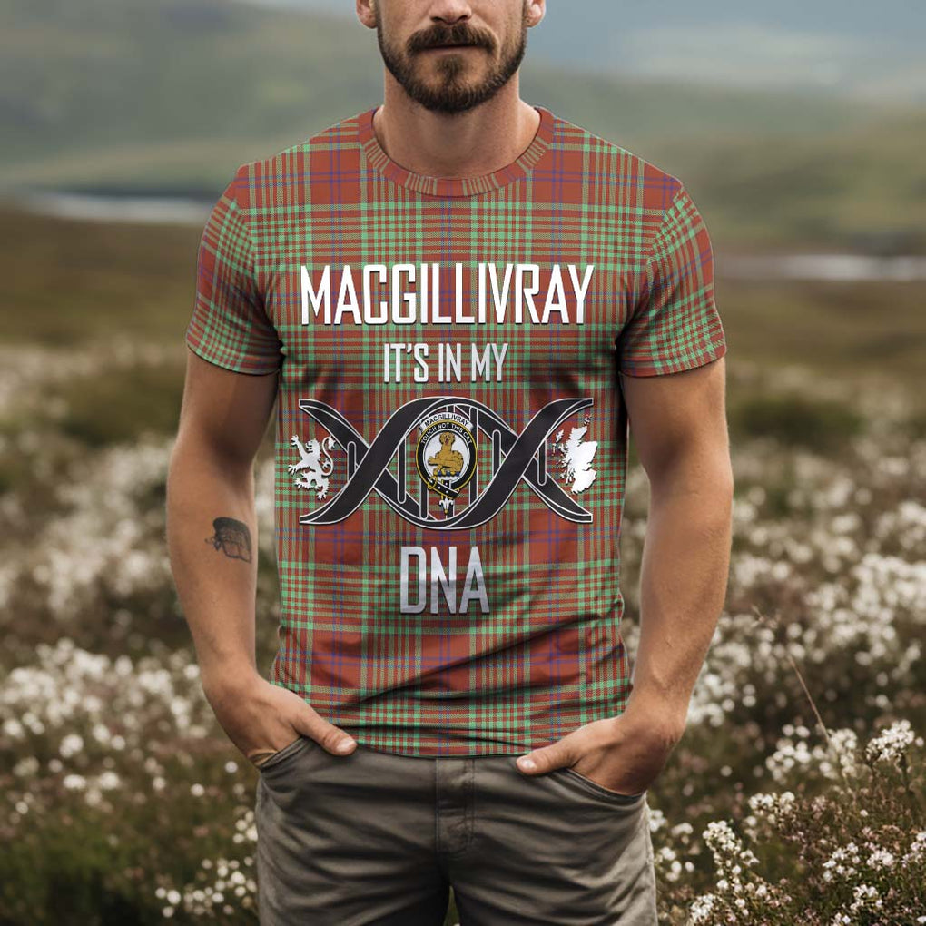 MacGillivray Hunting Ancient Tartan T-Shirt with Family Crest DNA In Me Style Kid's Shirt - Tartan Vibes Clothing