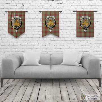 MacGillivray Hunting Ancient Tartan Gonfalon, Tartan Banner with Family Crest