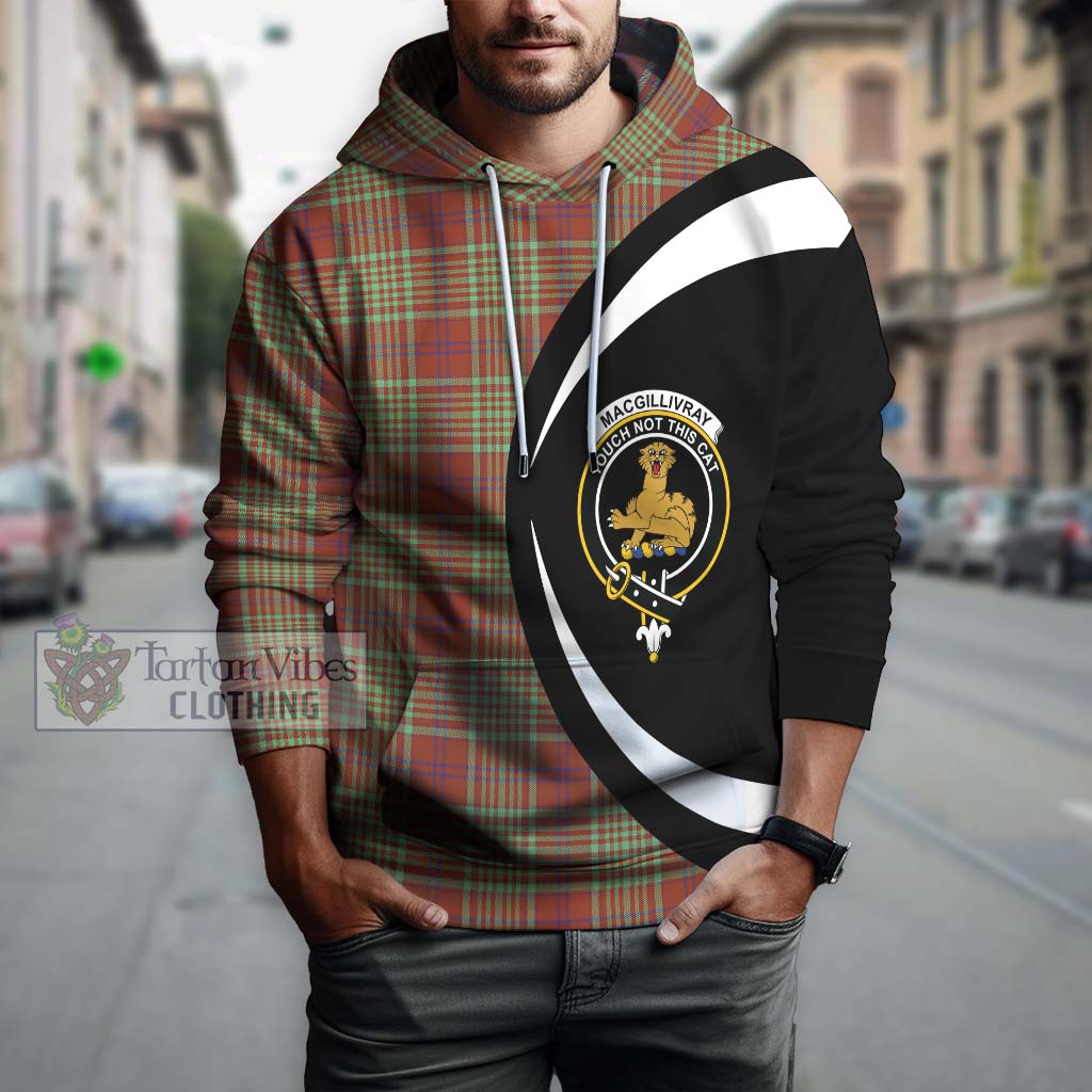 Tartan Vibes Clothing MacGillivray Hunting Ancient Tartan Hoodie with Family Crest Circle Style