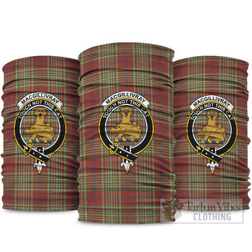 MacGillivray Hunting Ancient Tartan Neck Gaiters, Tartan Bandanas, Tartan Head Band with Family Crest