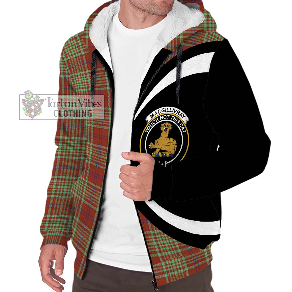 MacGillivray Hunting Ancient Tartan Sherpa Hoodie with Family Crest Circle Style Unisex S - Tartan Vibes Clothing