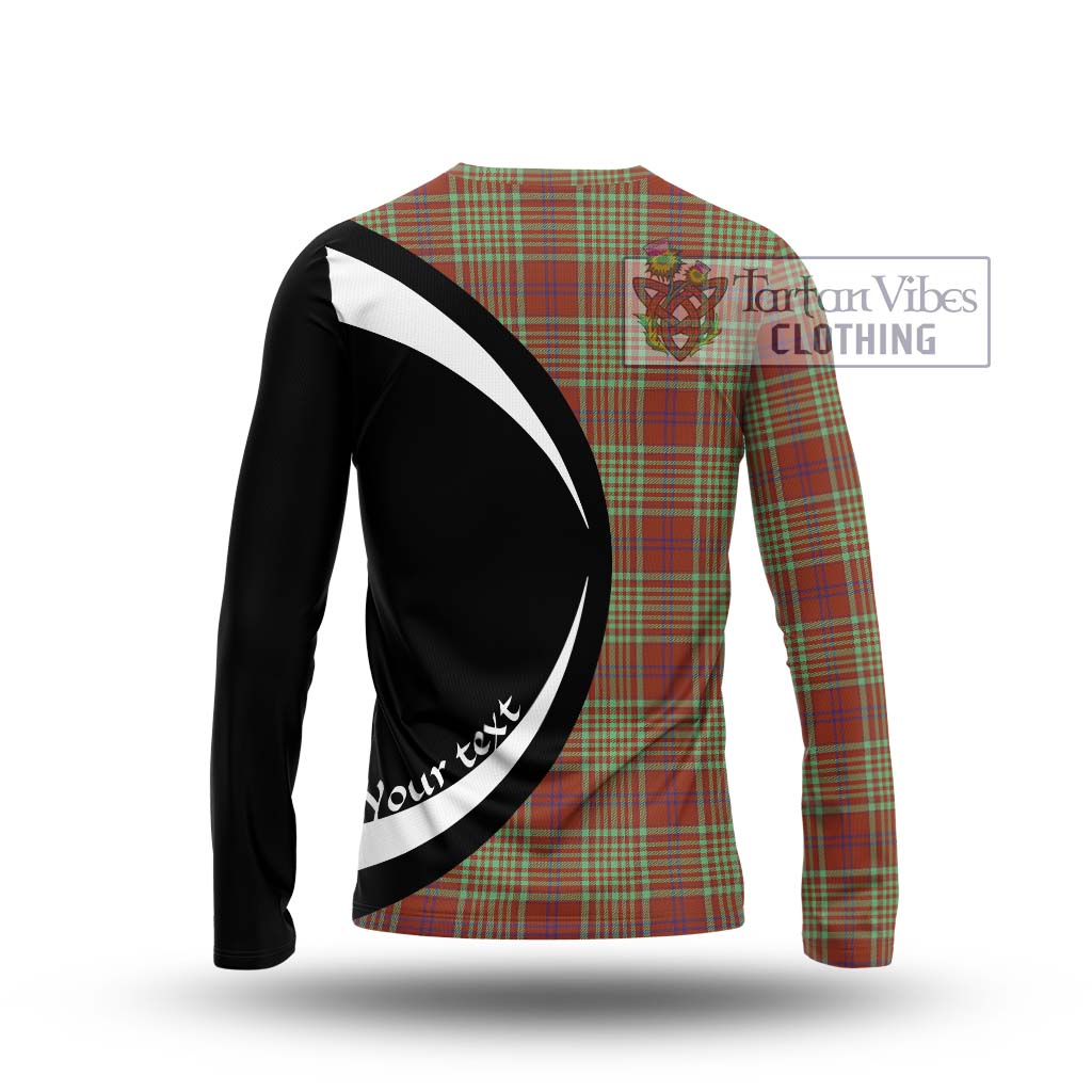 MacGillivray Hunting Ancient Tartan Long Sleeve T-Shirt with Family Crest Circle Style - Tartan Vibes Clothing