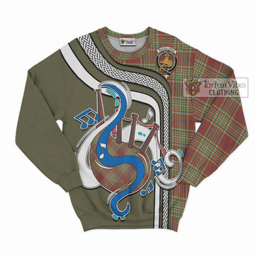 MacGillivray Hunting Ancient Tartan Sweatshirt with Epic Bagpipe Style