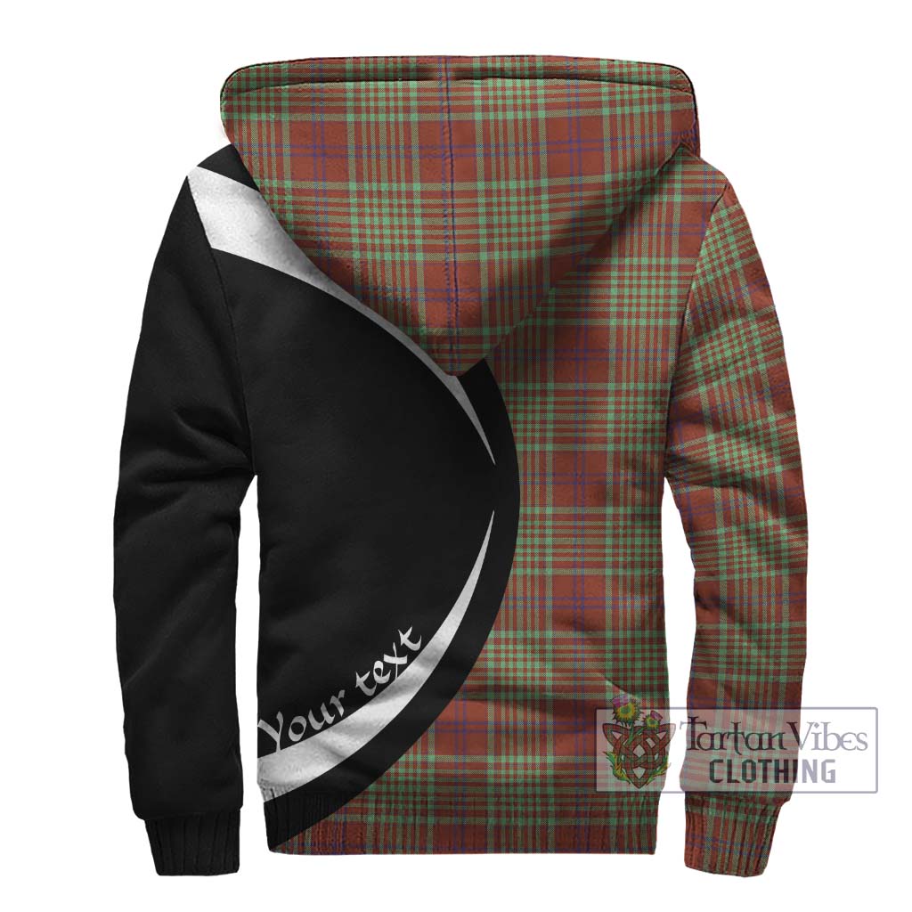 MacGillivray Hunting Ancient Tartan Sherpa Hoodie with Family Crest Circle Style - Tartan Vibes Clothing