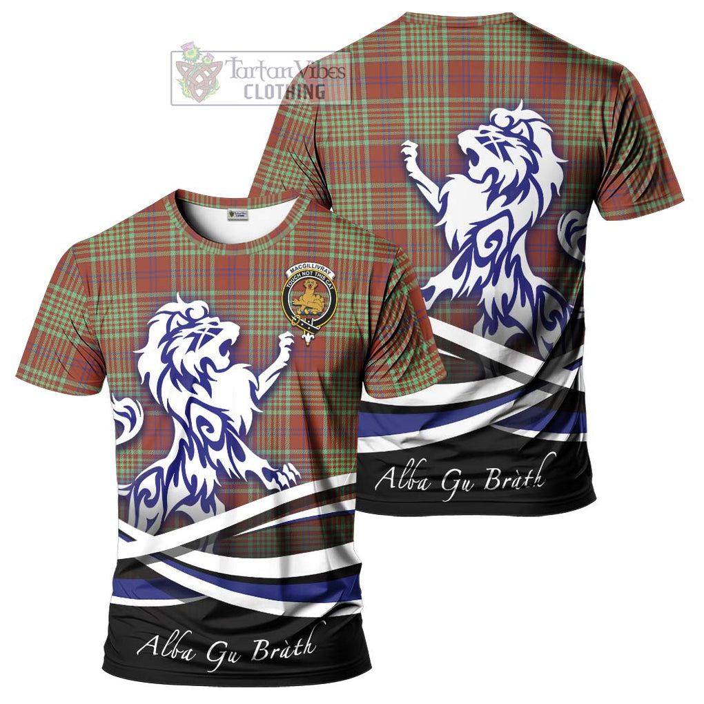 Tartan Vibes Clothing MacGillivray Hunting Ancient Tartan Cotton T-shirt with Alba Gu Brath Regal Lion Emblem