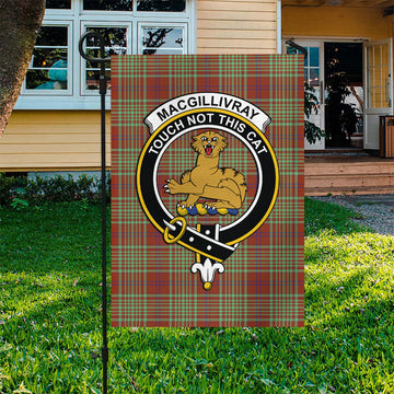 MacGillivray Hunting Ancient Tartan Flag with Family Crest