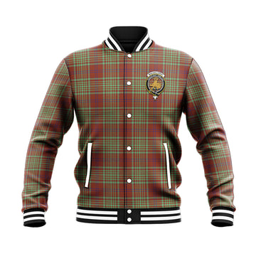 MacGillivray Hunting Ancient Tartan Baseball Jacket with Family Crest