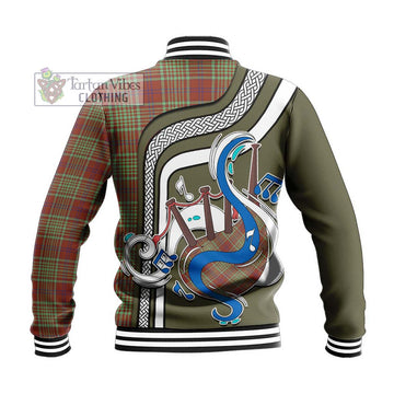 MacGillivray Hunting Ancient Tartan Baseball Jacket with Epic Bagpipe Style