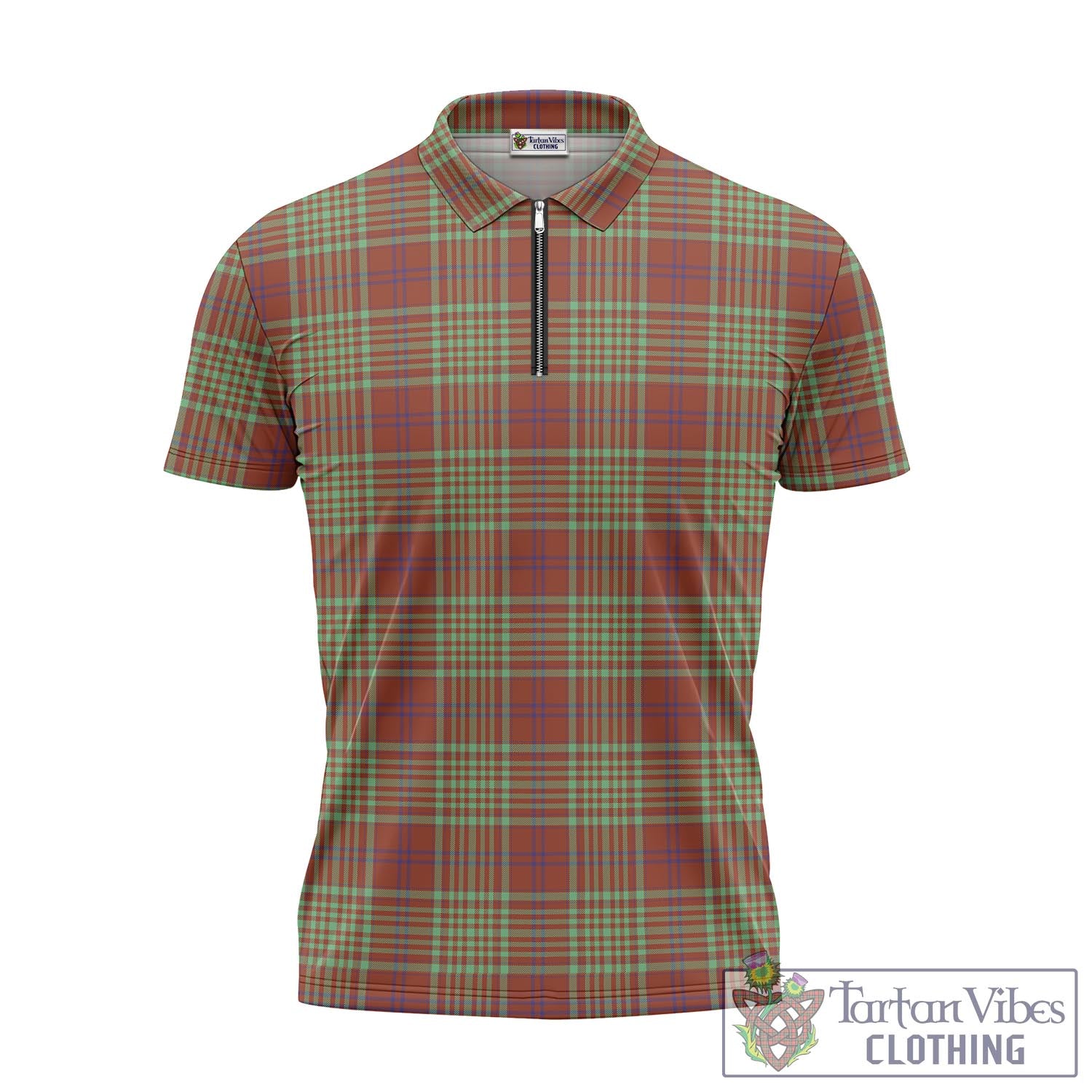 Tartan Vibes Clothing MacGillivray Hunting Ancient Tartan Zipper Polo Shirt