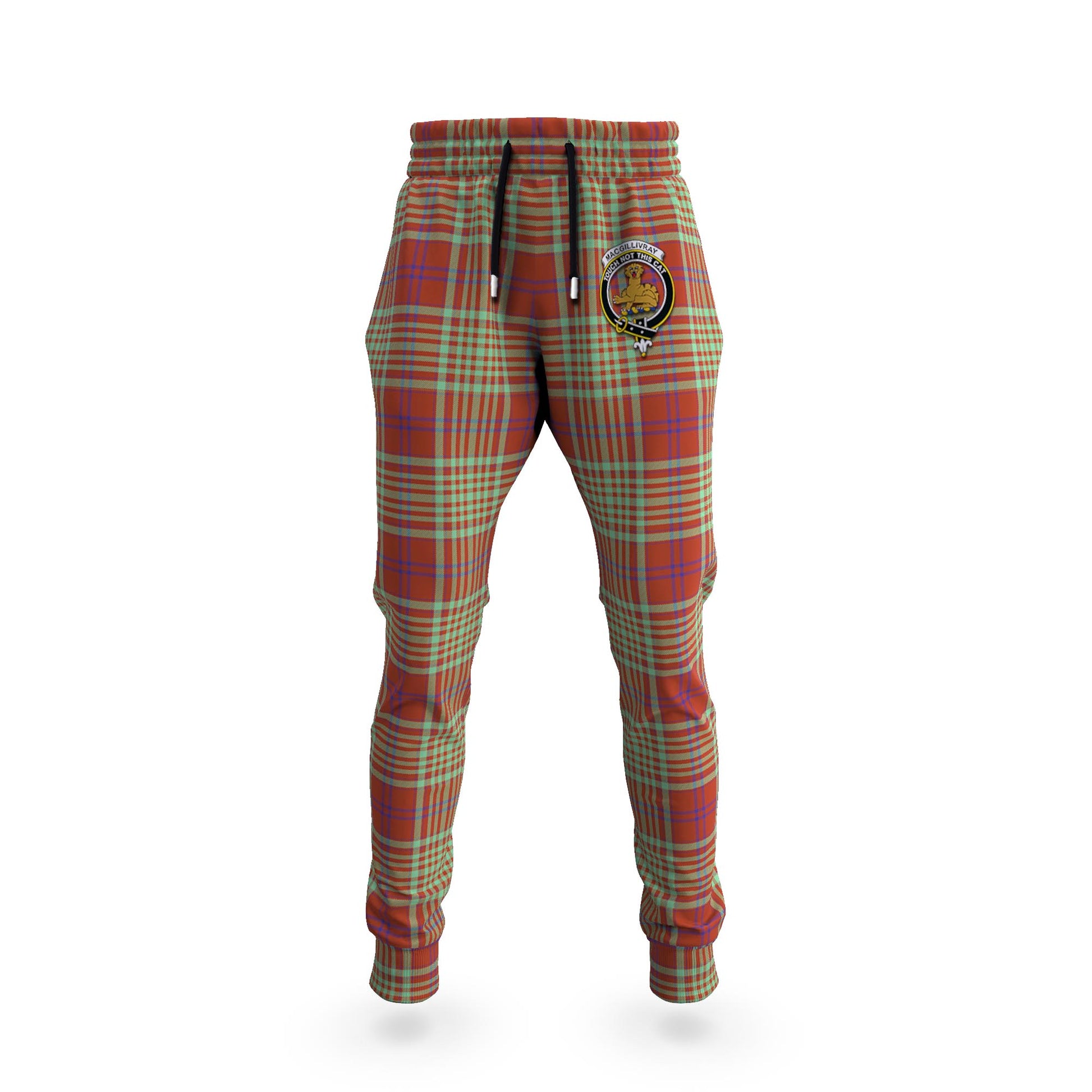 MacGillivray Hunting Ancient Tartan Joggers Pants with Family Crest 5XL - Tartan Vibes Clothing