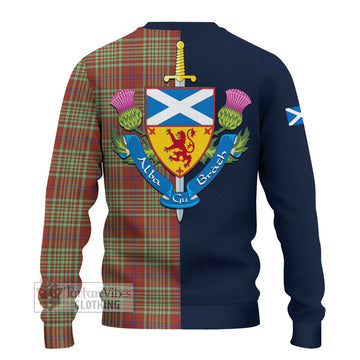 MacGillivray Hunting Ancient Tartan Ugly Sweater with Scottish Lion Royal Arm Half Style