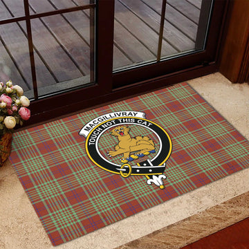 MacGillivray Hunting Ancient Tartan Door Mat with Family Crest