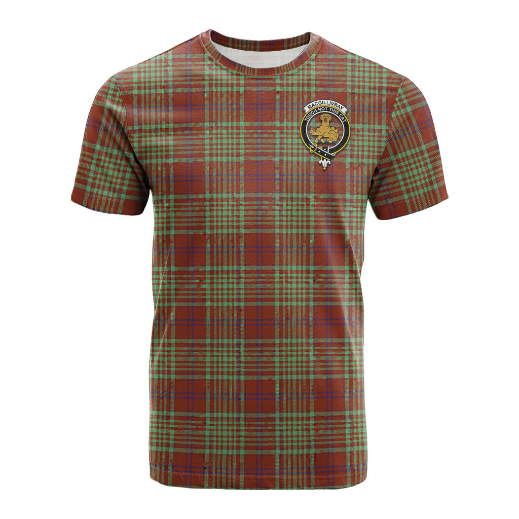 MacGillivray Hunting Ancient Tartan T-Shirt with Family Crest - Tartan Vibes Clothing