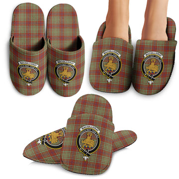 MacGillivray Hunting Ancient Tartan Home Slippers with Family Crest