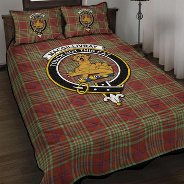 MacGillivray Hunting Ancient Tartan Quilt Bed Set with Family Crest