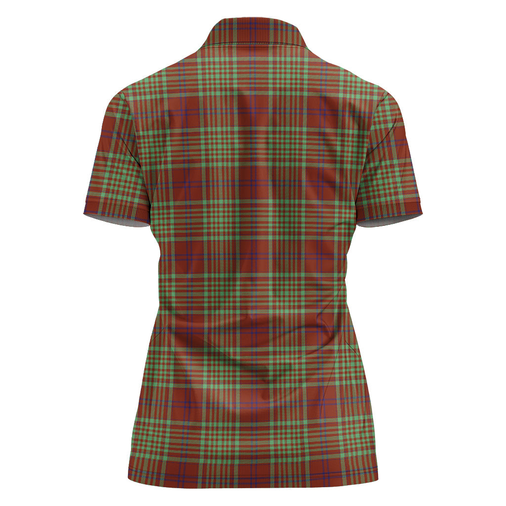 MacGillivray Hunting Ancient Tartan Polo Shirt with Family Crest For Women - Tartan Vibes Clothing