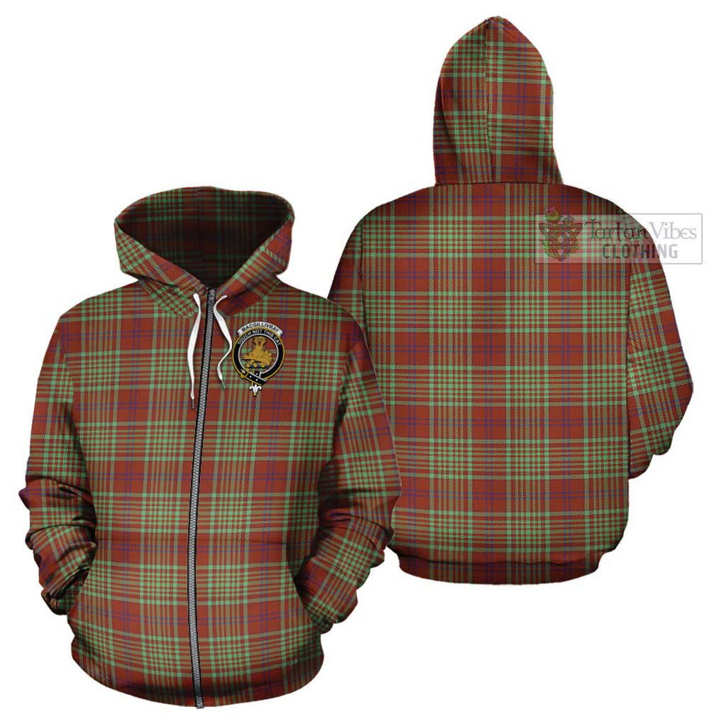 MacGillivray Hunting Ancient Tartan Cotton Hoodie with Family Crest Zip Hoodie - Tartan Vibes Clothing