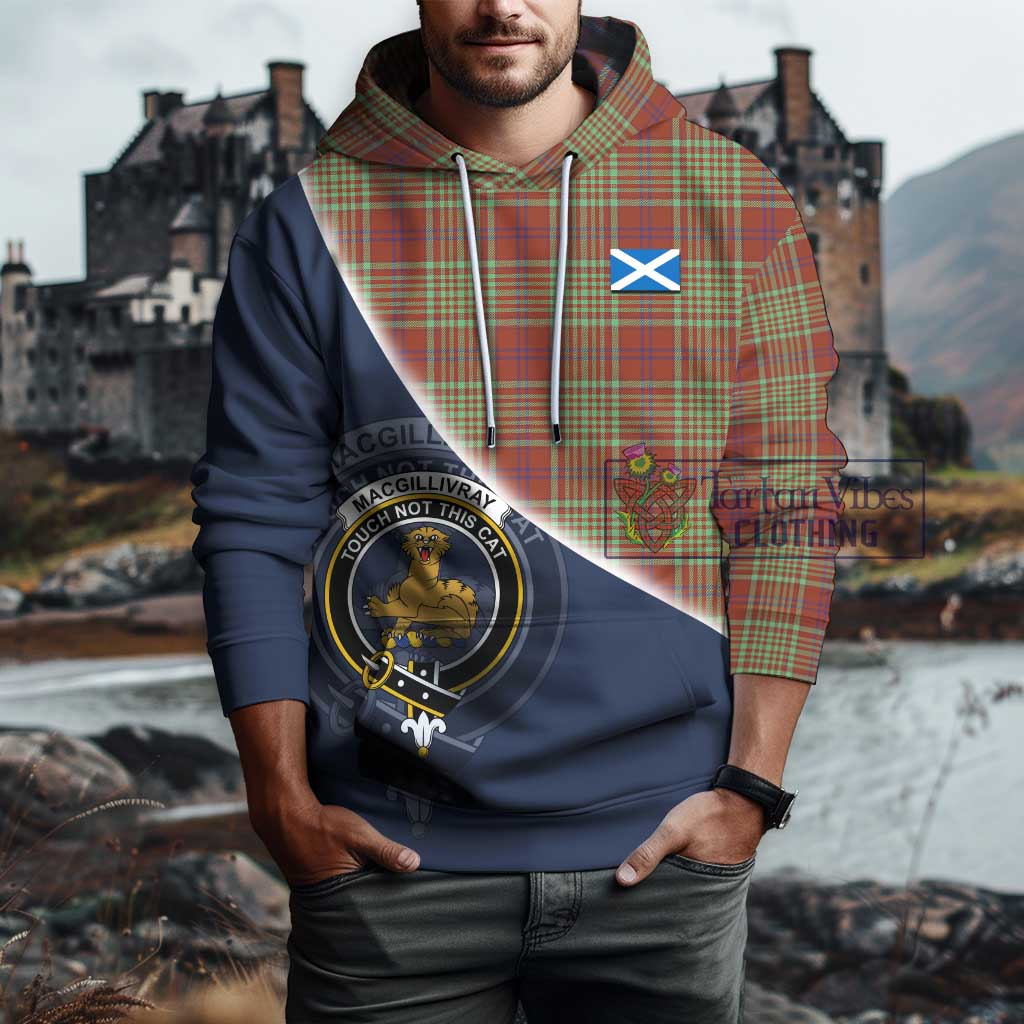 Tartan Vibes Clothing MacGillivray Hunting Ancient Tartan Hoodie with Personalised National Flag and Family Crest Half Style