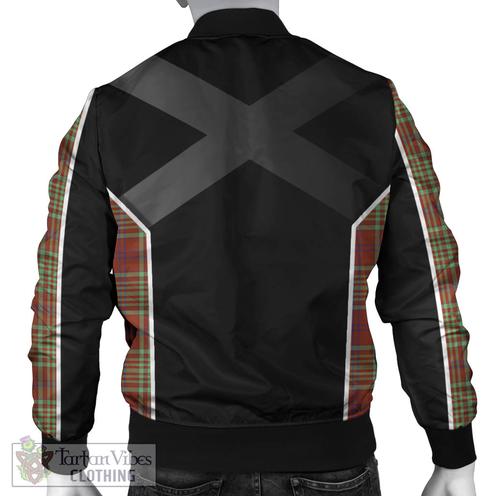 Tartan Vibes Clothing MacGillivray Hunting Ancient Tartan Bomber Jacket with Family Crest and Scottish Thistle Vibes Sport Style